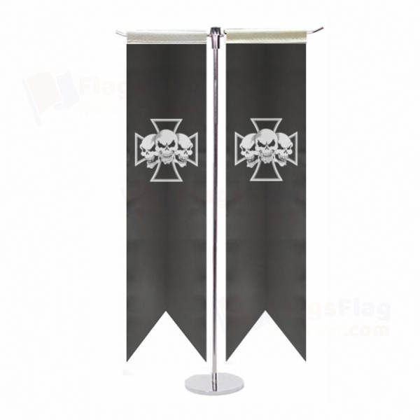 Skull �ron Cross T Table Flag