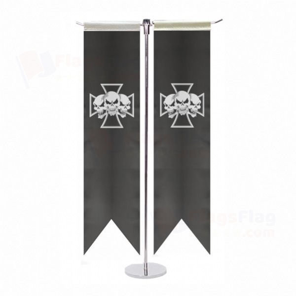Skull �ron Cross T Table Flags