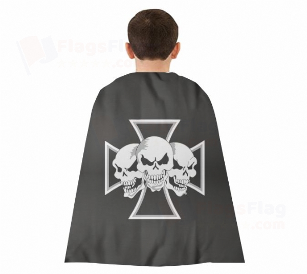 Skull �ron Cross Woven Fabric Cloak Digital Printing