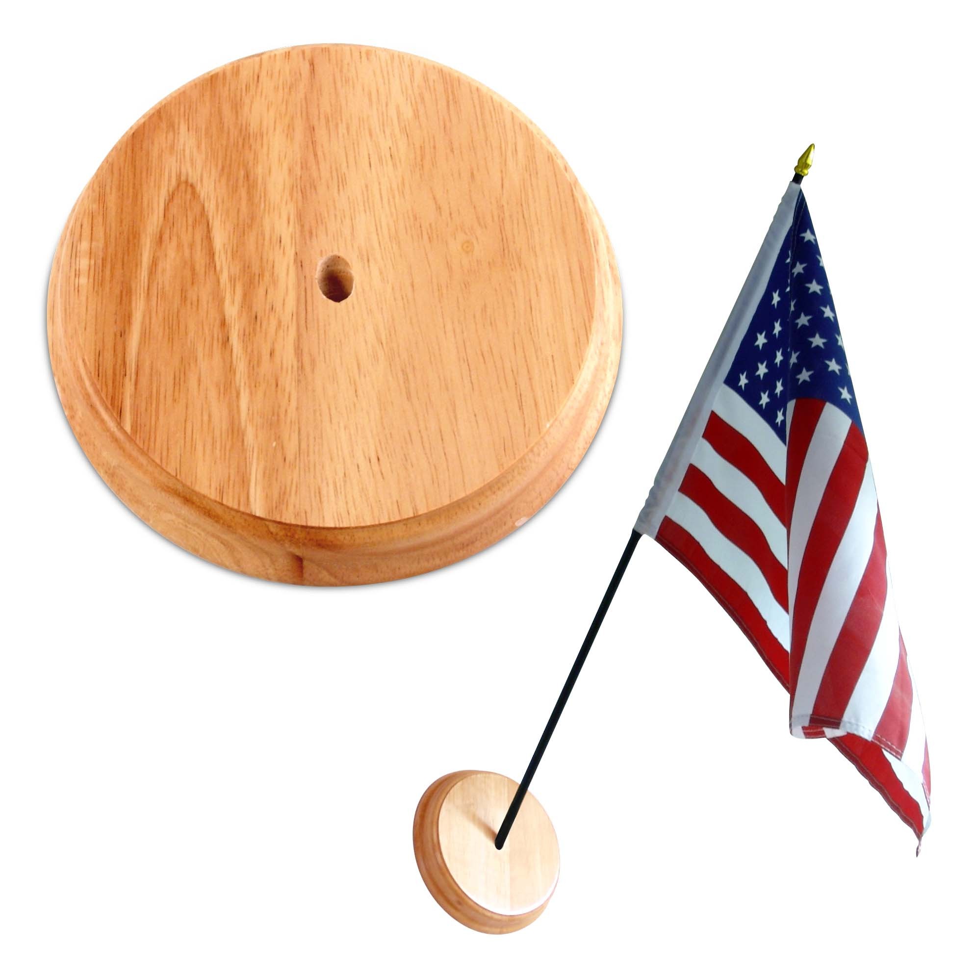 Solid Wooden Wall Mount for 12in x 18in Flags - Oak