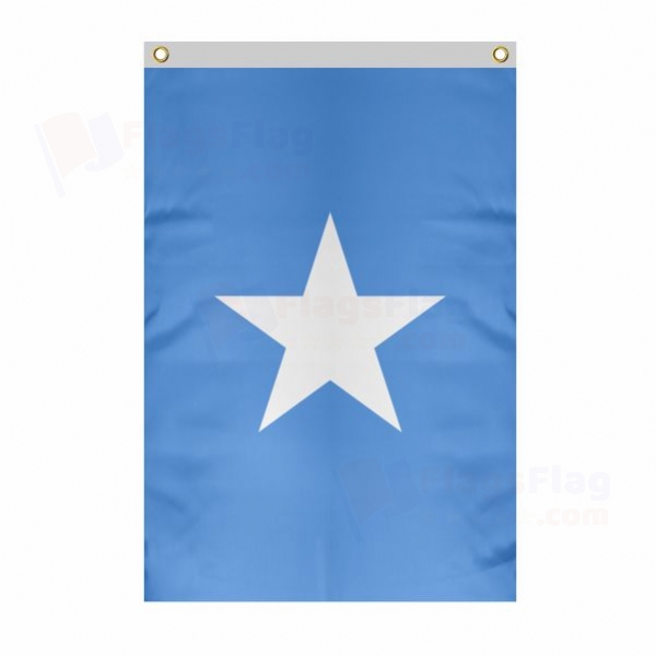 Somalia Large Size Flag Hanging on Building