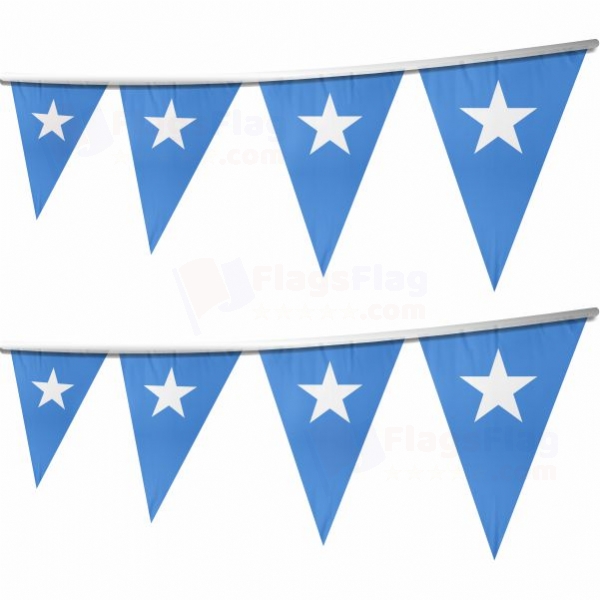 Somalia Stringed Triangle Flag