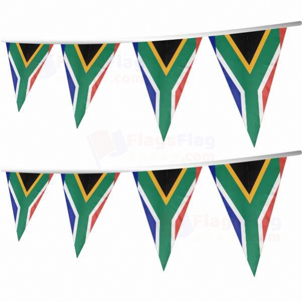 South Africa Stringed Triangle Flag