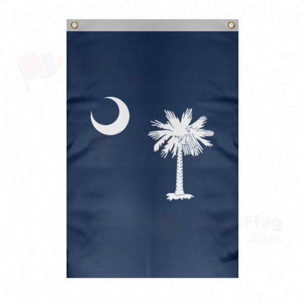 South Carolina Large Size Flag Hanging on Building