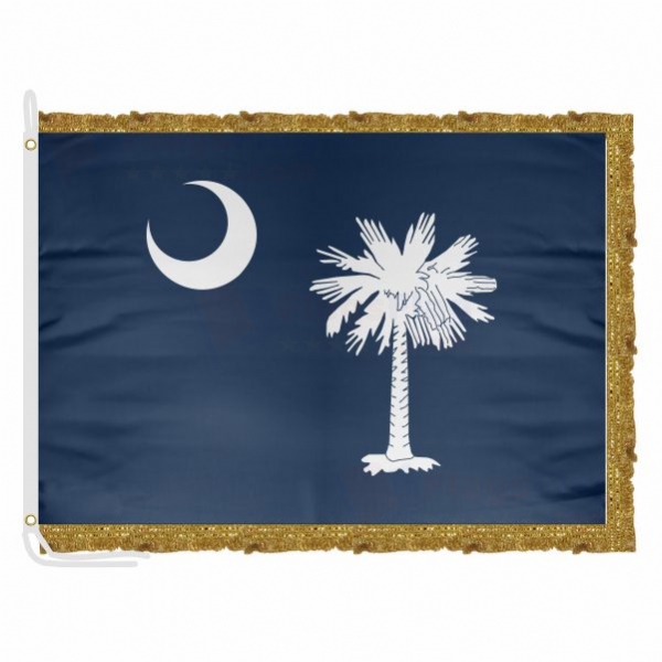 South Carolina Satin Office Flag