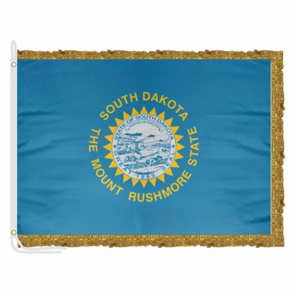 South Dakota Satin Office Flag