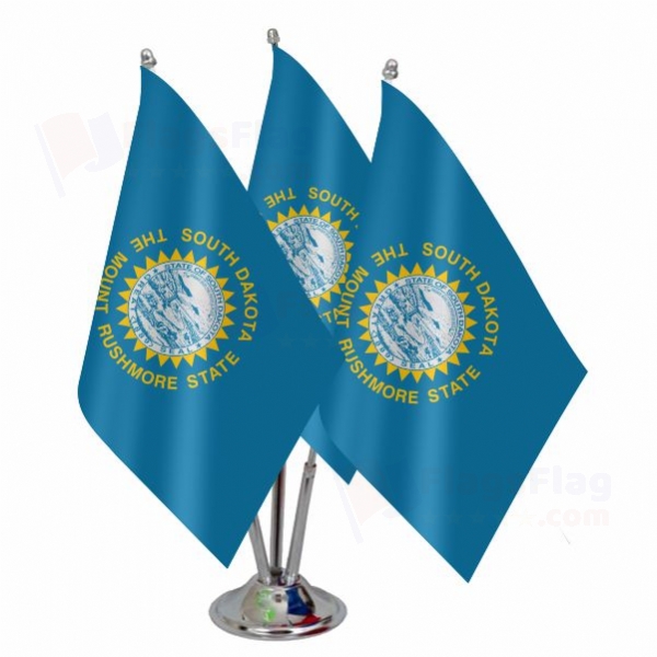 South Dakota Triple Table Flag