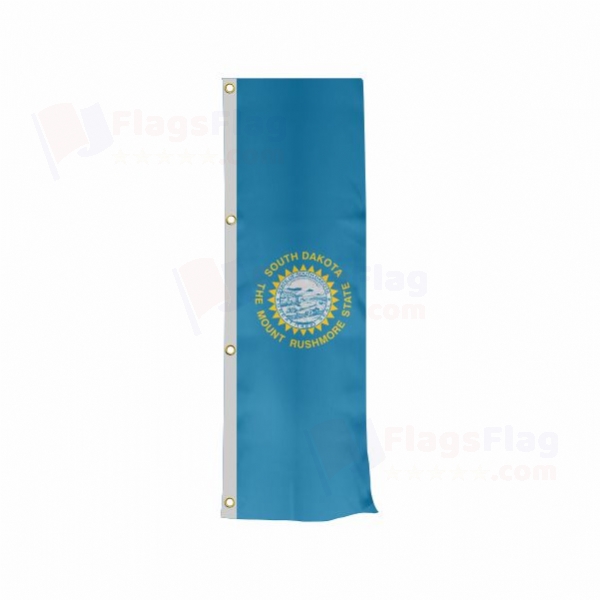 South Dakota Vertically Raised Flags