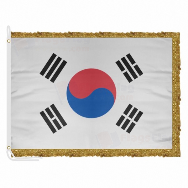 South Korea Satin Office Flag