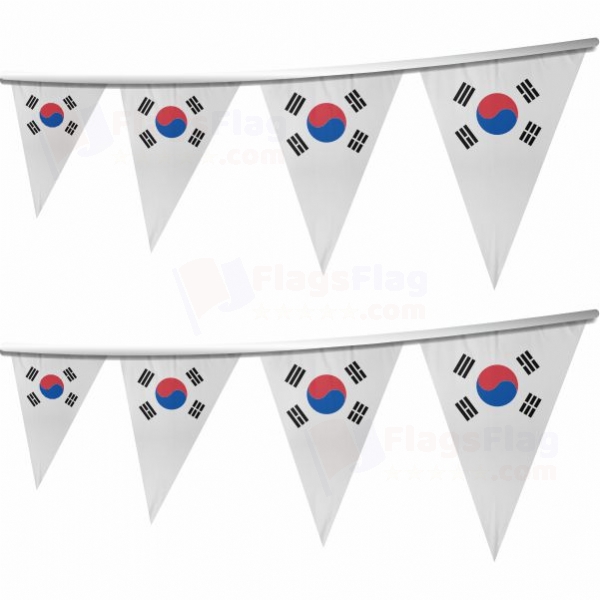South Korea Stringed Triangle Flag