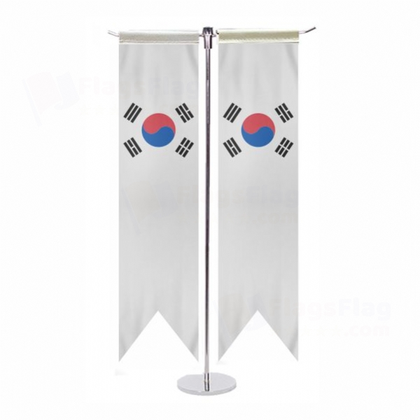 South Korea T Table Flags