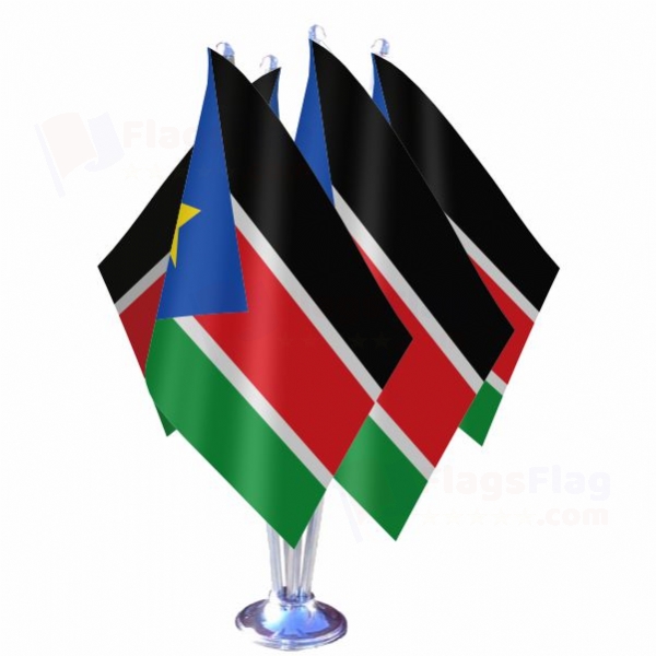 South Sudan Quadruple Table Flag