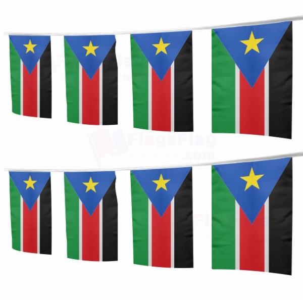 South Sudan Square String Flags
