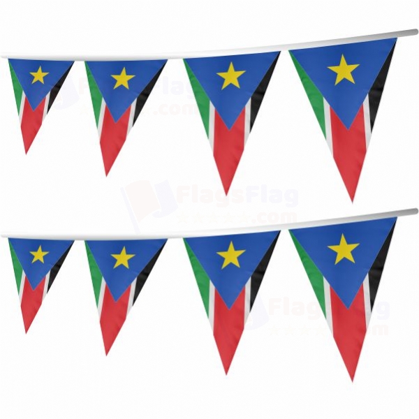 South Sudan Stringed Triangle Flag