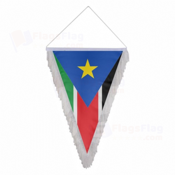South Sudan Triangle Fringed Streamers