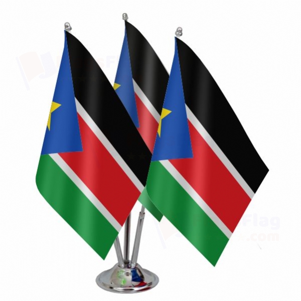 South Sudan Triple Table Flag