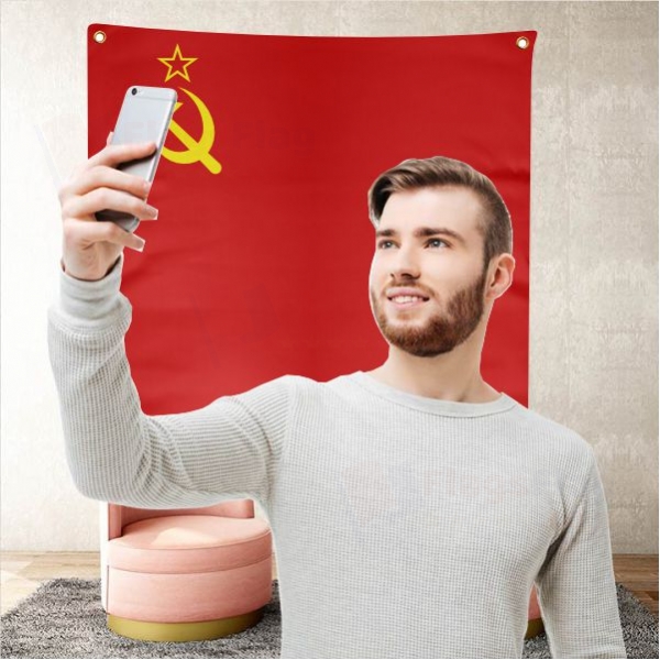 Soviet Union Background Selfie Shooting Landscapes