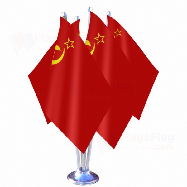 Soviet Union Quadruple Table Flag
