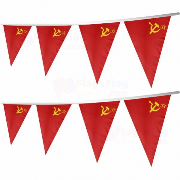 Soviet Union Stringed Triangle Flag