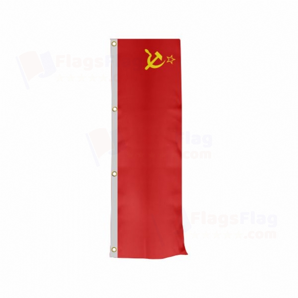 Soviet Union Vertically Raised Flags