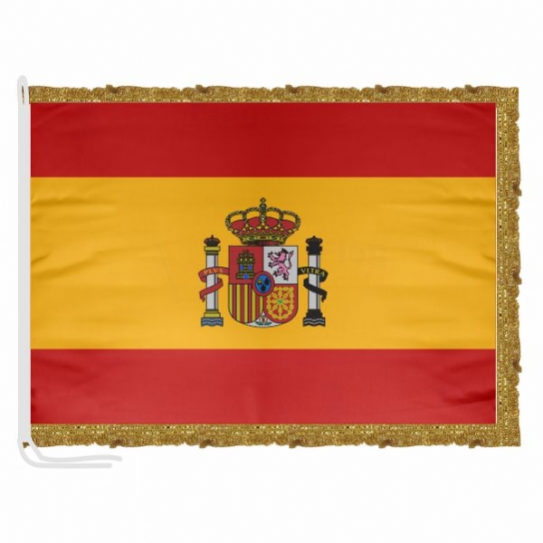 Spain Satin Office Flag