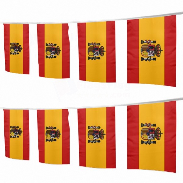 Spain Square String Flags