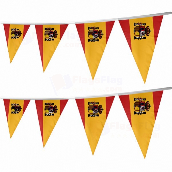 Spain Stringed Triangle Flag