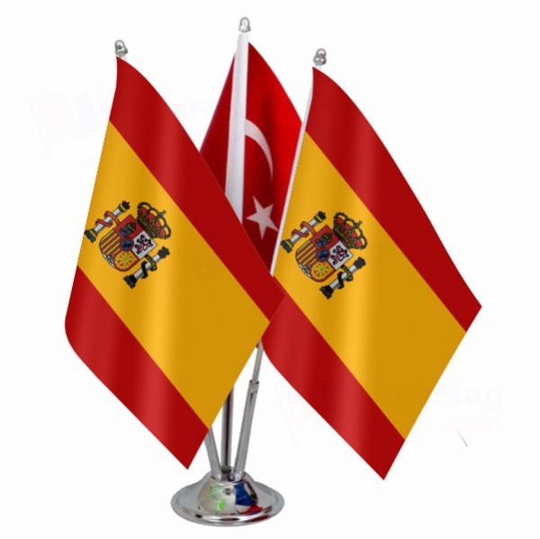 Spain Triple Table Flag