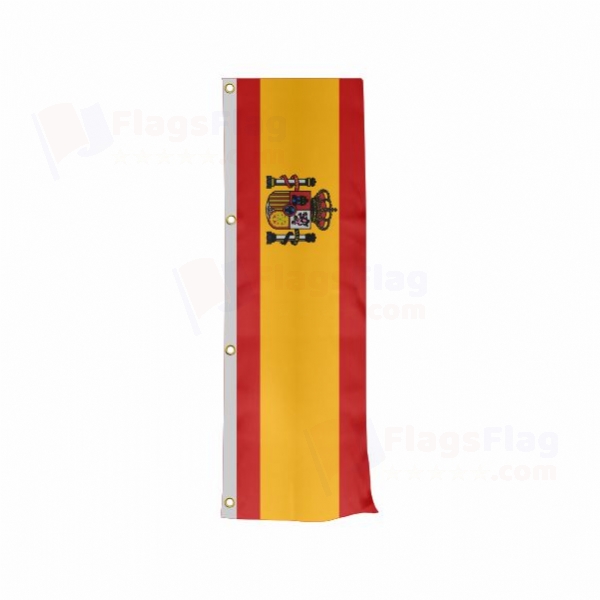 Spain Vertically Raised Flags