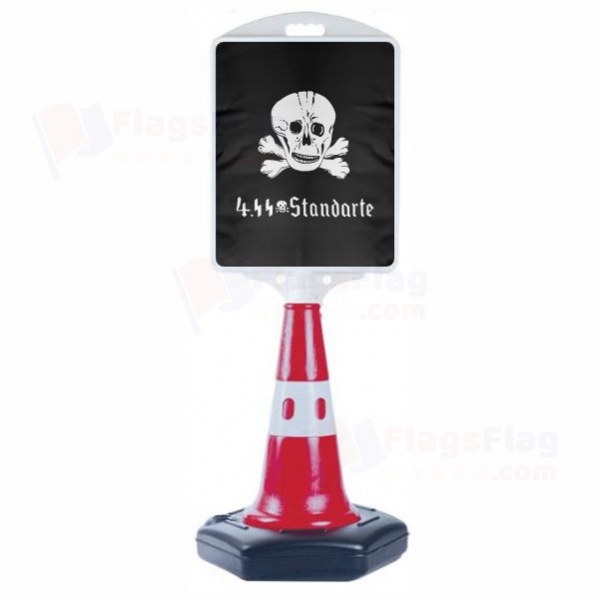 SS Death s Head Units Totenkopf Fanfarentuch Small Size Road Bollard