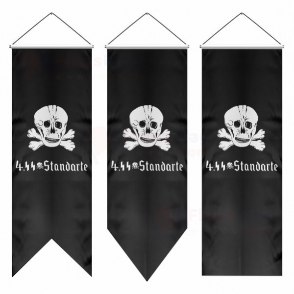 SS Death s Head Units Totenkopf Fanfarentuch Swallowtail Flags