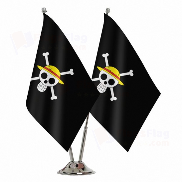 Straw Hat Pirates 2 Table Flags