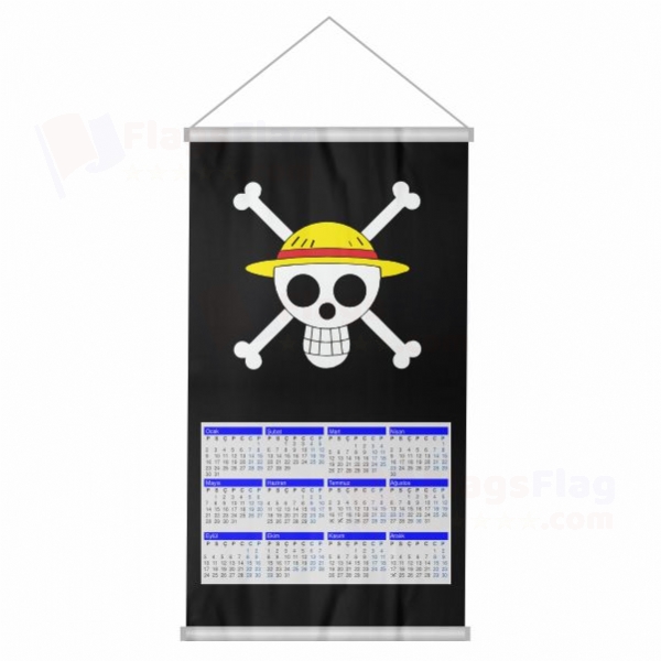 Straw Hat Pirates Woven Fabric Digital Printing Calendar