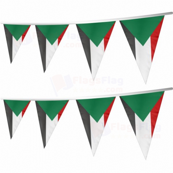 Sudan Stringed Triangle Flag