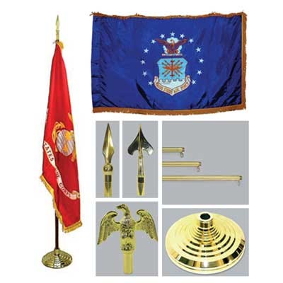 Super Tough Air Force 4ft x 6ft Flag, Telescoping Flagpole, Base, and Tassel