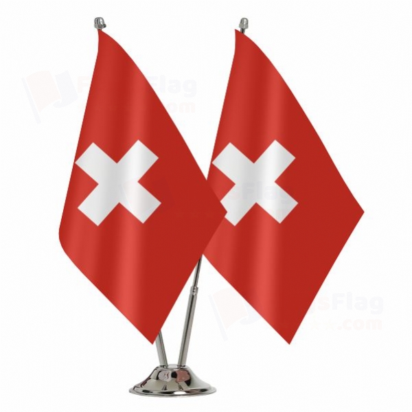 Switzerland 2 Table Flags