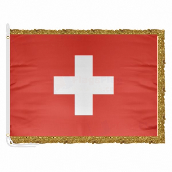 Switzerland Satin Office Flag