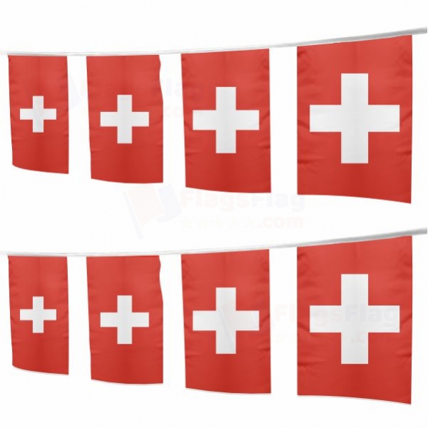 Switzerland Square String Flags