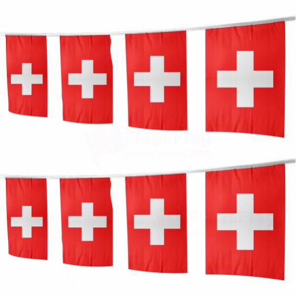 Switzerland Square String Flags