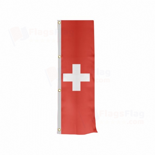 Switzerland Vertically Raised Flags