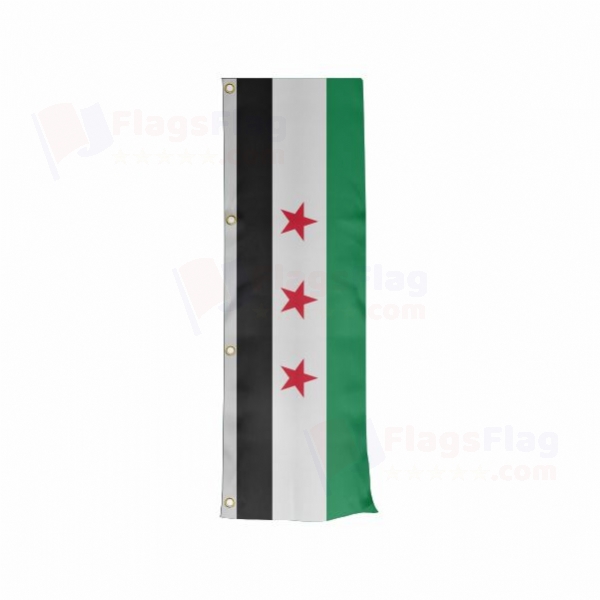 Syria Vertically Raised Flags