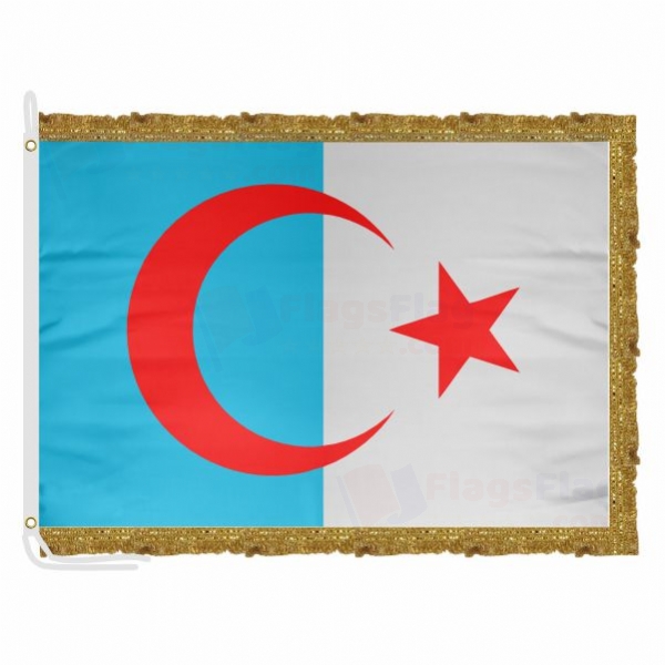 Syrian Turkmen Satin Office Flag