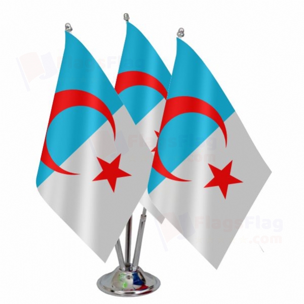 Syrian Turkmen Triple Table Flag
