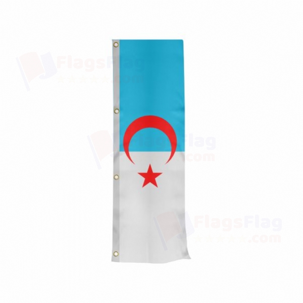 Syrian Turkmen Vertically Raised Flags