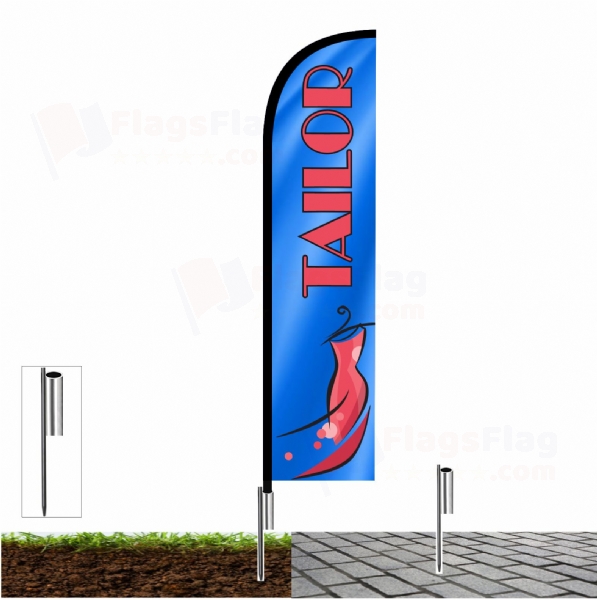 Tailor Flags with fishing line
