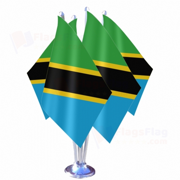 Tanzania Quadruple Table Flag