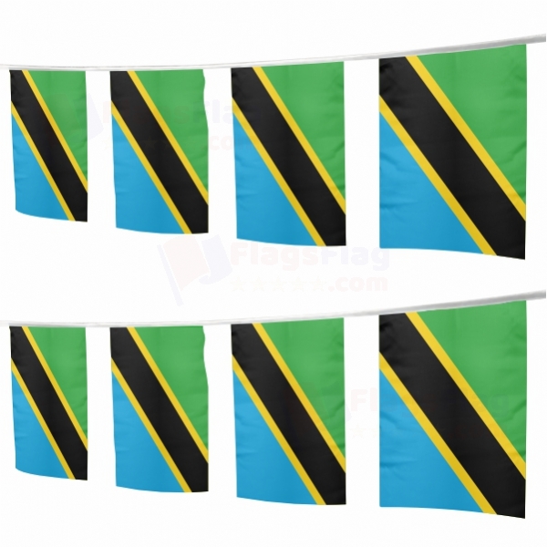 Tanzania Square String Flags