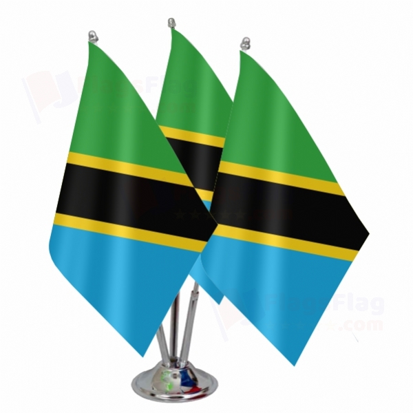 Tanzania Triple Table Flag