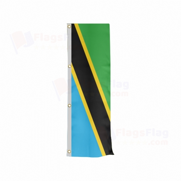 Tanzania Vertically Raised Flags