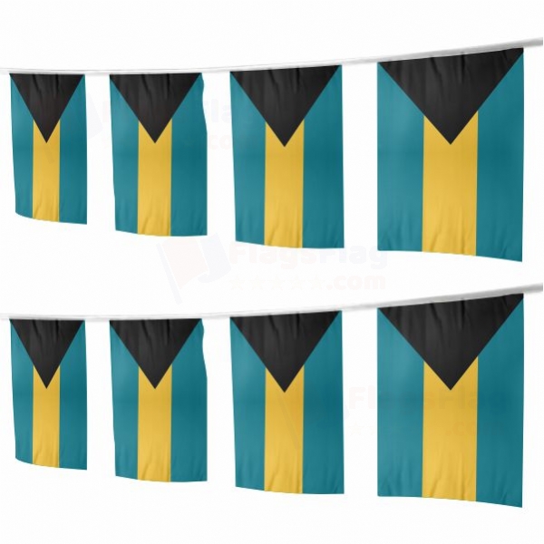 The Bahamas Square String Flags